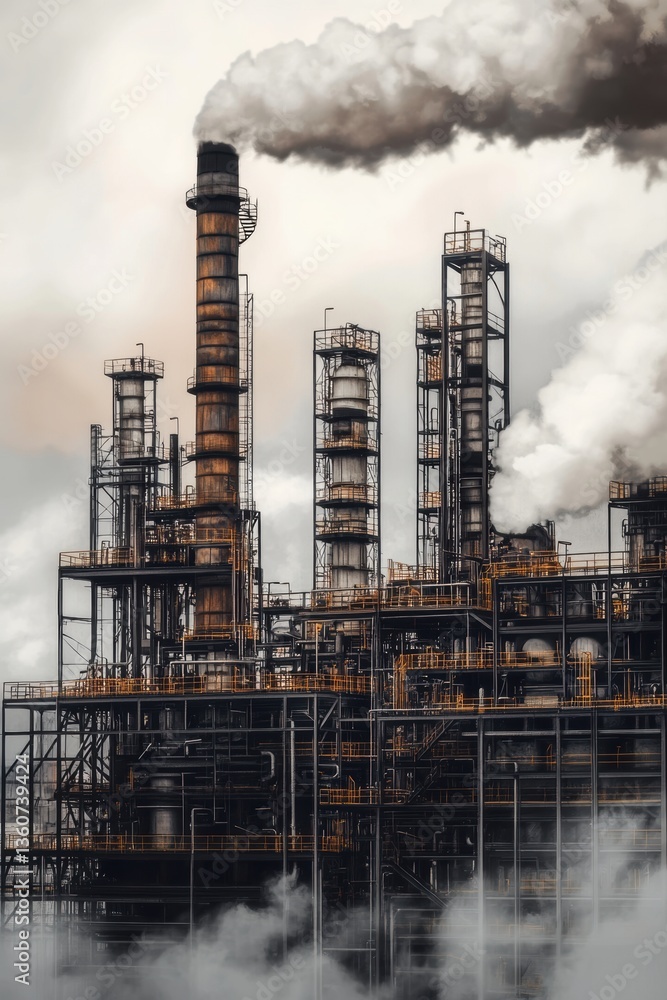 Air pollution impact on environment.