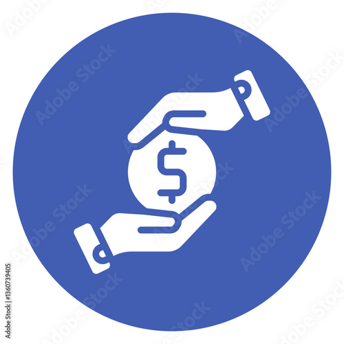 Filled Glyph Political Corruption Circle Icon