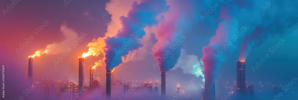 Air pollution impact on environment.