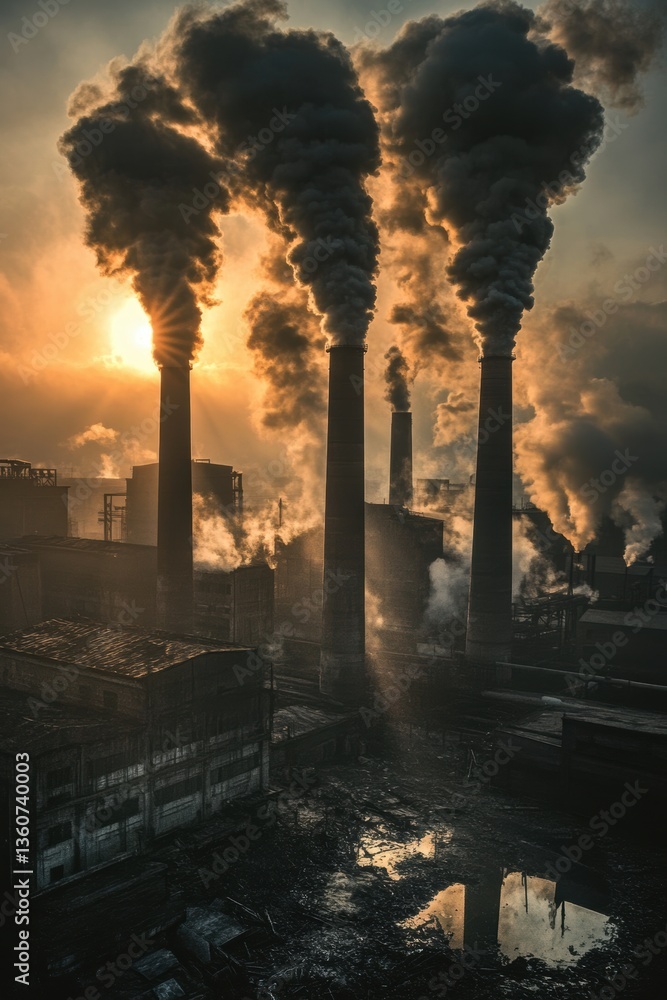 Air pollution impact on environment.