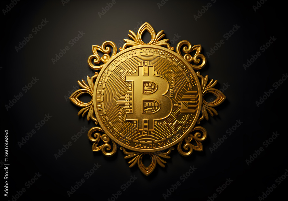 Fototapeta premium Luxury Cryptocurrency Illustration