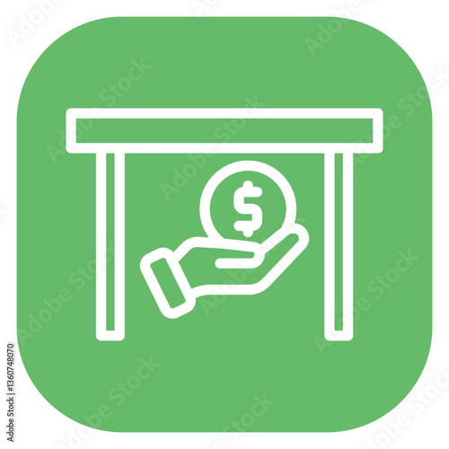 Line Art Bribery and Corruption Rounded Square Icon