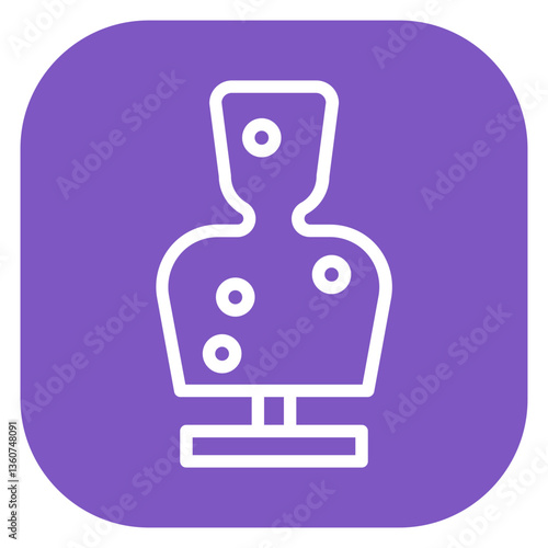 Line Art Shooting Target Rounded Square Icon