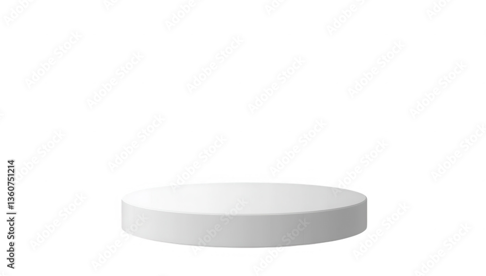 simple round white pedestal against a light gray background ideal for showcasing products or artwork in a minimalist presentation simple round white pedestal against a light gray background ideal for showcasing products or artwork in a minimalist presentation