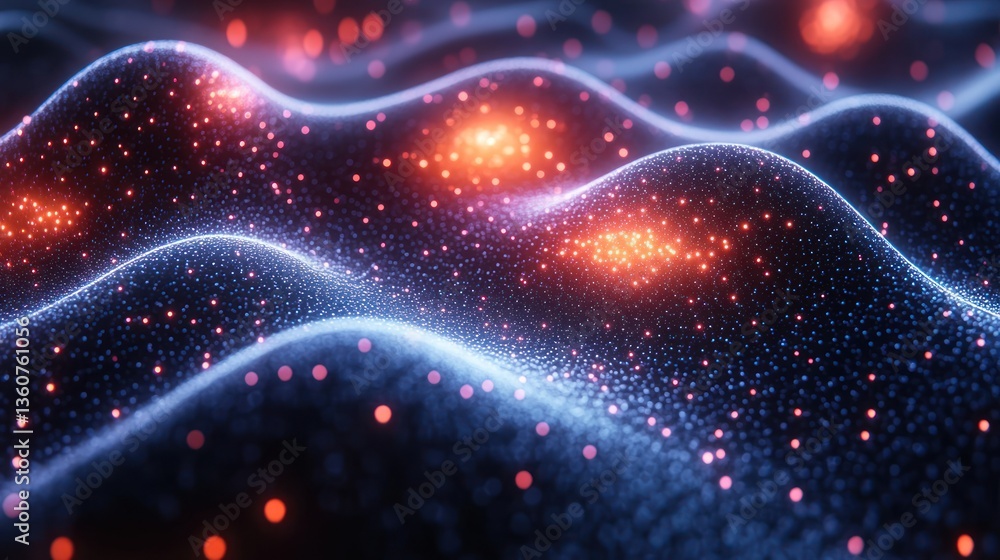 Abstract glowing particle wave background. (1) Abstract glowing particle wave background. (1)