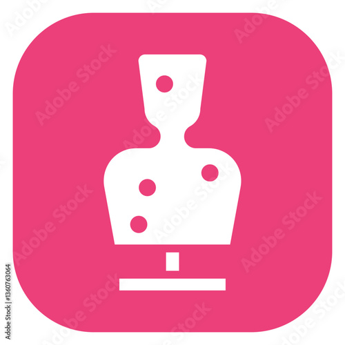 Filled Glyph Shooting Target Rounded Square Icon