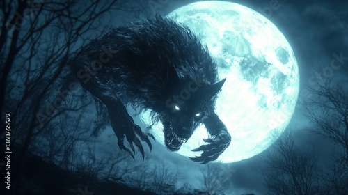 Werewolf Under the Full Moon's Glow