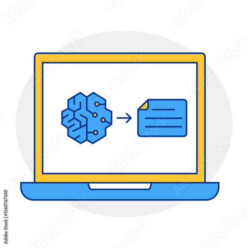 NLP Technology Icon, AI Text Generation, Artificial Intelligence Writing, ChatGPT Symbol, AI Content Creation, Language Model Design, AI Writer Tool, 