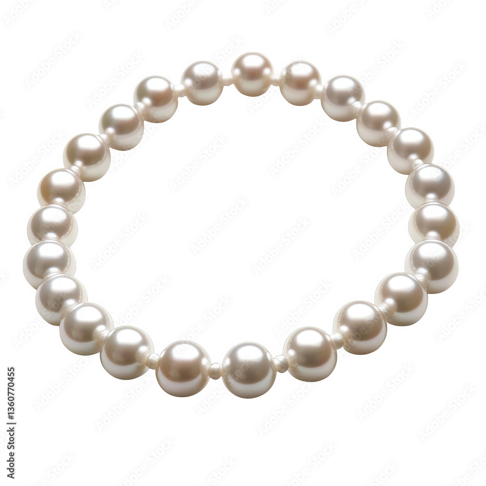 Pearl necklace, isolated on a transparent background Pearl necklace, isolated on a transparent background