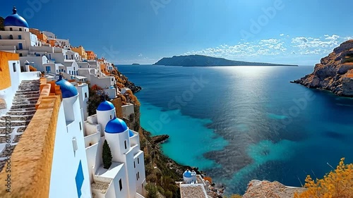 Santorini, Greece, caldera, colorful houses, breathtaking view, tourism, photo