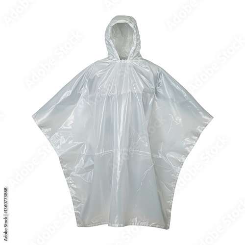 Durable waterproof emergency poncho made of lightweight plastic for rain protection in outdoor activities