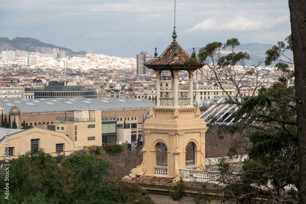 Fototapeta premium View of the city of Barcelona, ​​Catalonia, Spain.