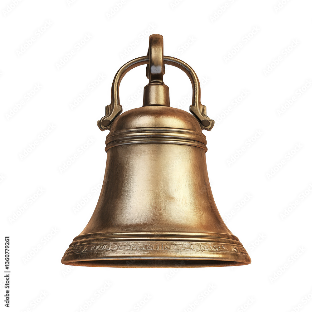 A bronze bell on a transparent background A bronze bell on a transparent background