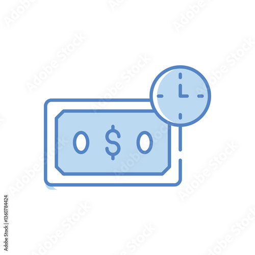 Pay Later Vector icon