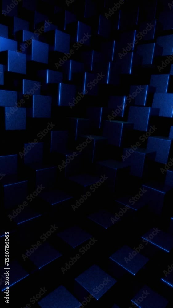 Abstract Blue Cubes Digital Art: A Mesmerizing Pattern of Dark Blue and Bright Blue Cubes Abstract Blue Cubes Digital Art: A Mesmerizing Pattern of Dark Blue and Bright Blue Cubes