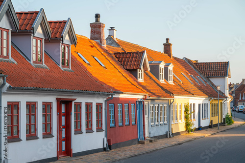 Old buildings in town of Kerteminde in Denmark
