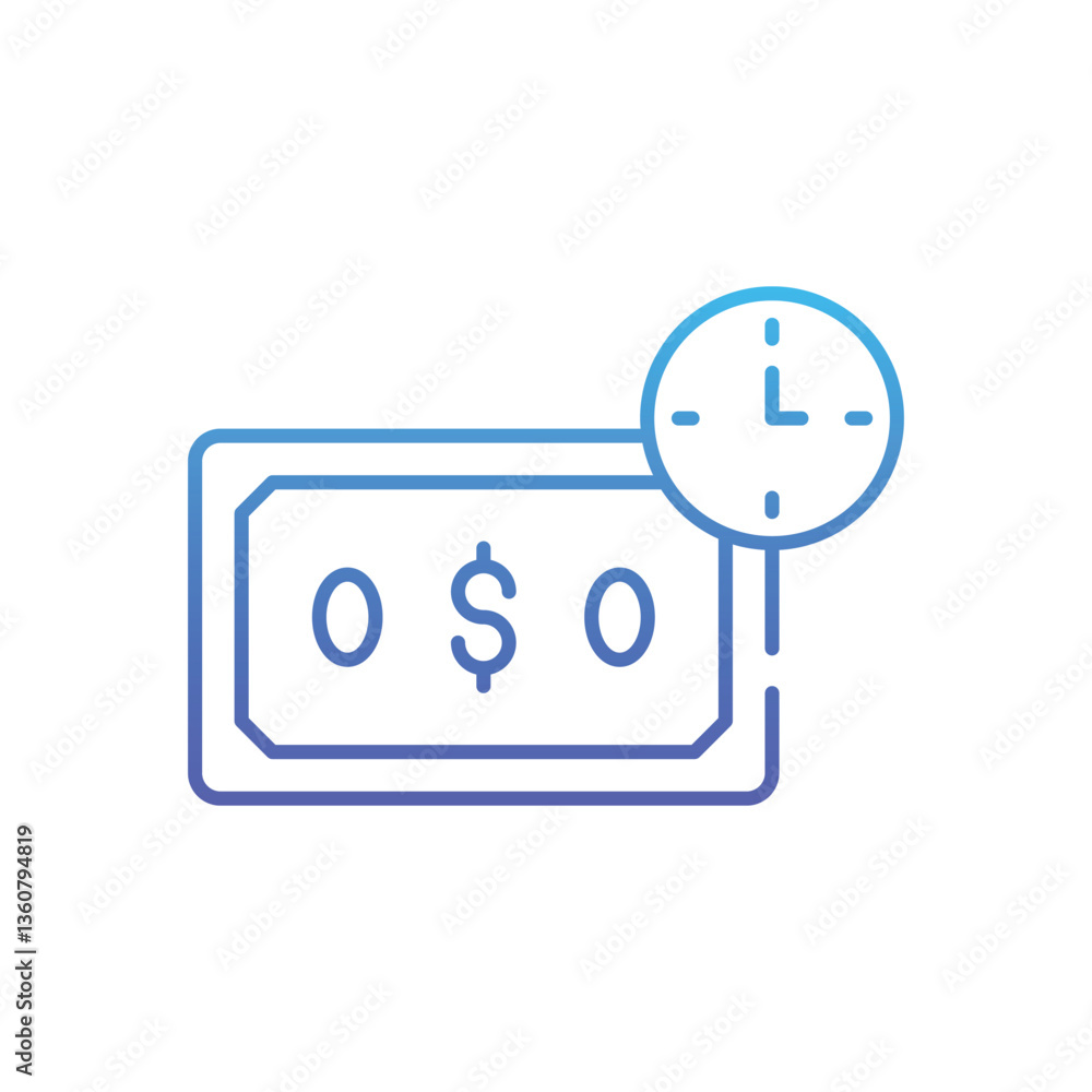 Pay Later Vector icon Pay Later Vector icon