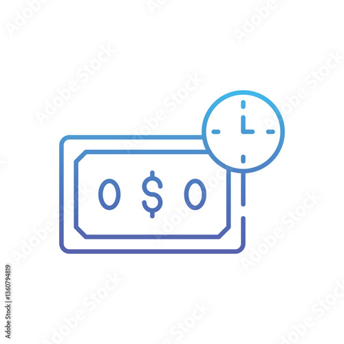 Pay Later Vector icon