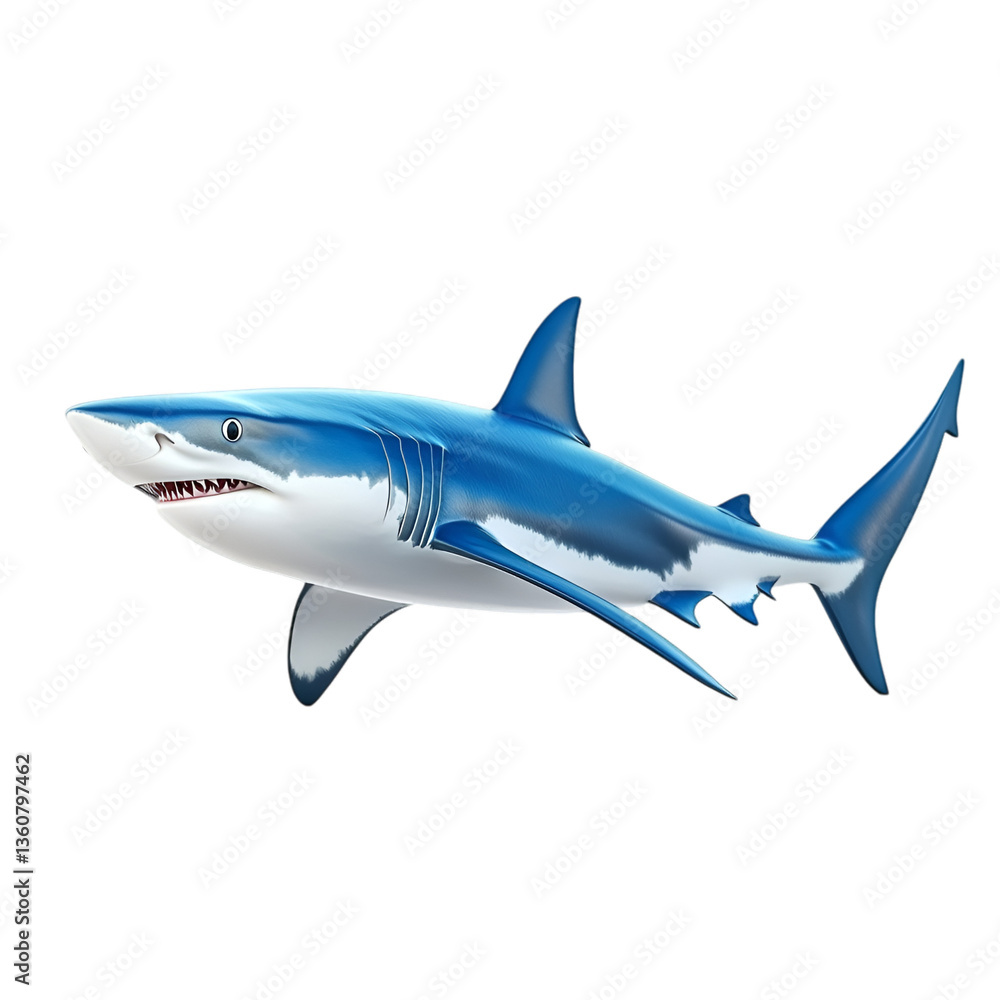 Naklejka premium blue shark isolated