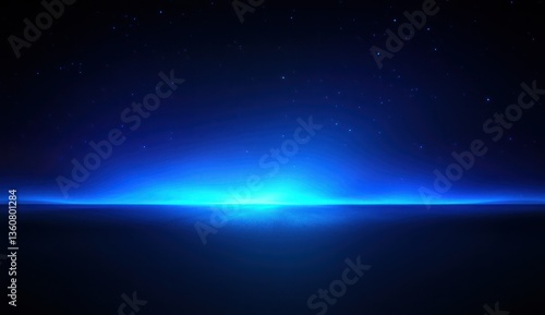 Blue Horizon with Night Sky, and Stars.