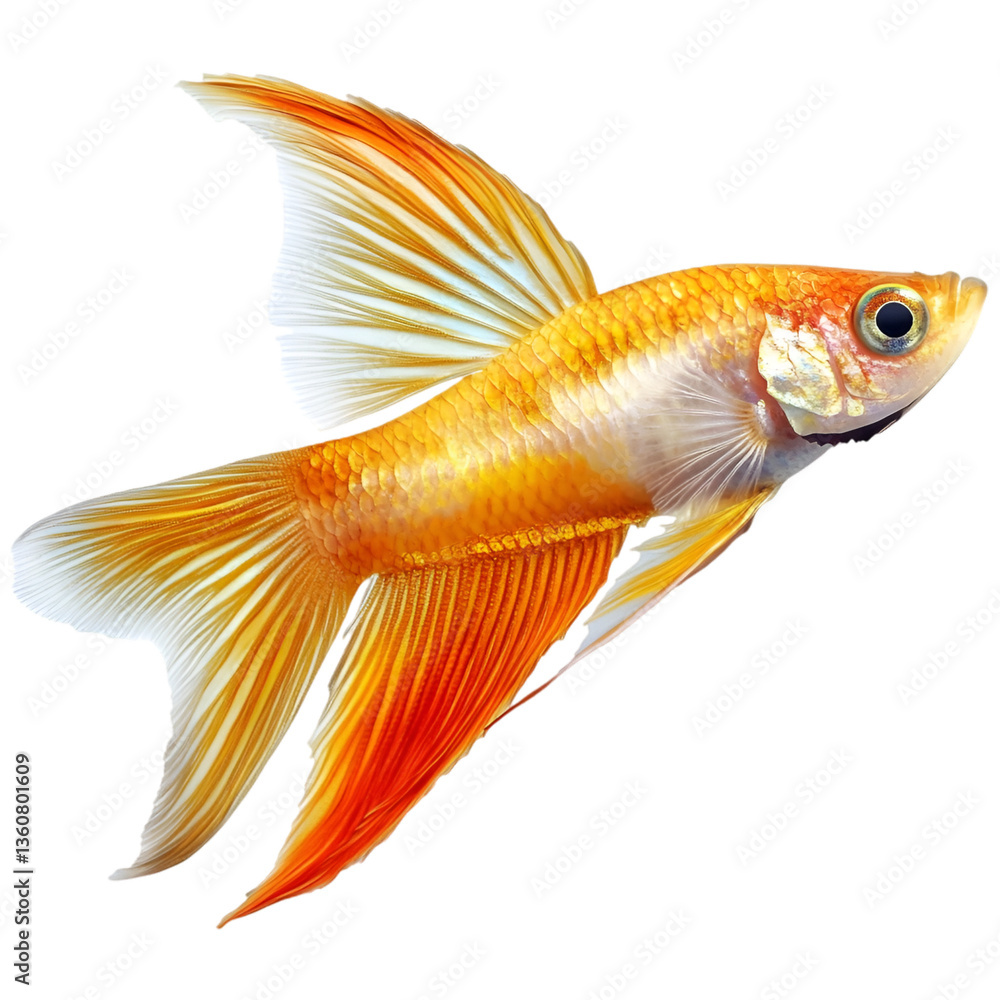 Fototapeta premium colorful guppy fishe isolated isolated