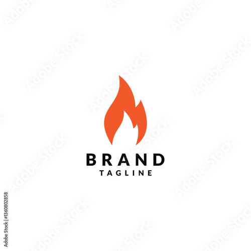 simple fire logo design. logo design icon vector illustration silhouette