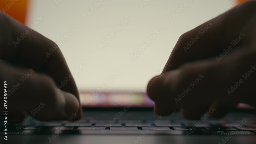 Working on a laptop Working on a laptop