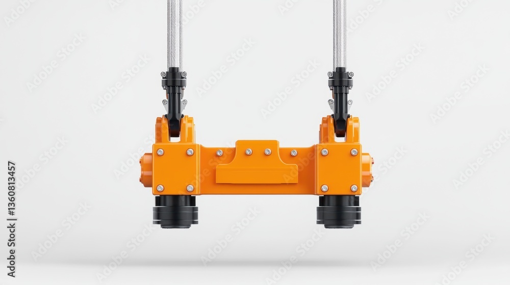 Industrial Orange Mechanism Components with Modern Design for Engineering and Manufacturing Applications Industrial Orange Mechanism Components with Modern Design for Engineering and Manufacturing Applications