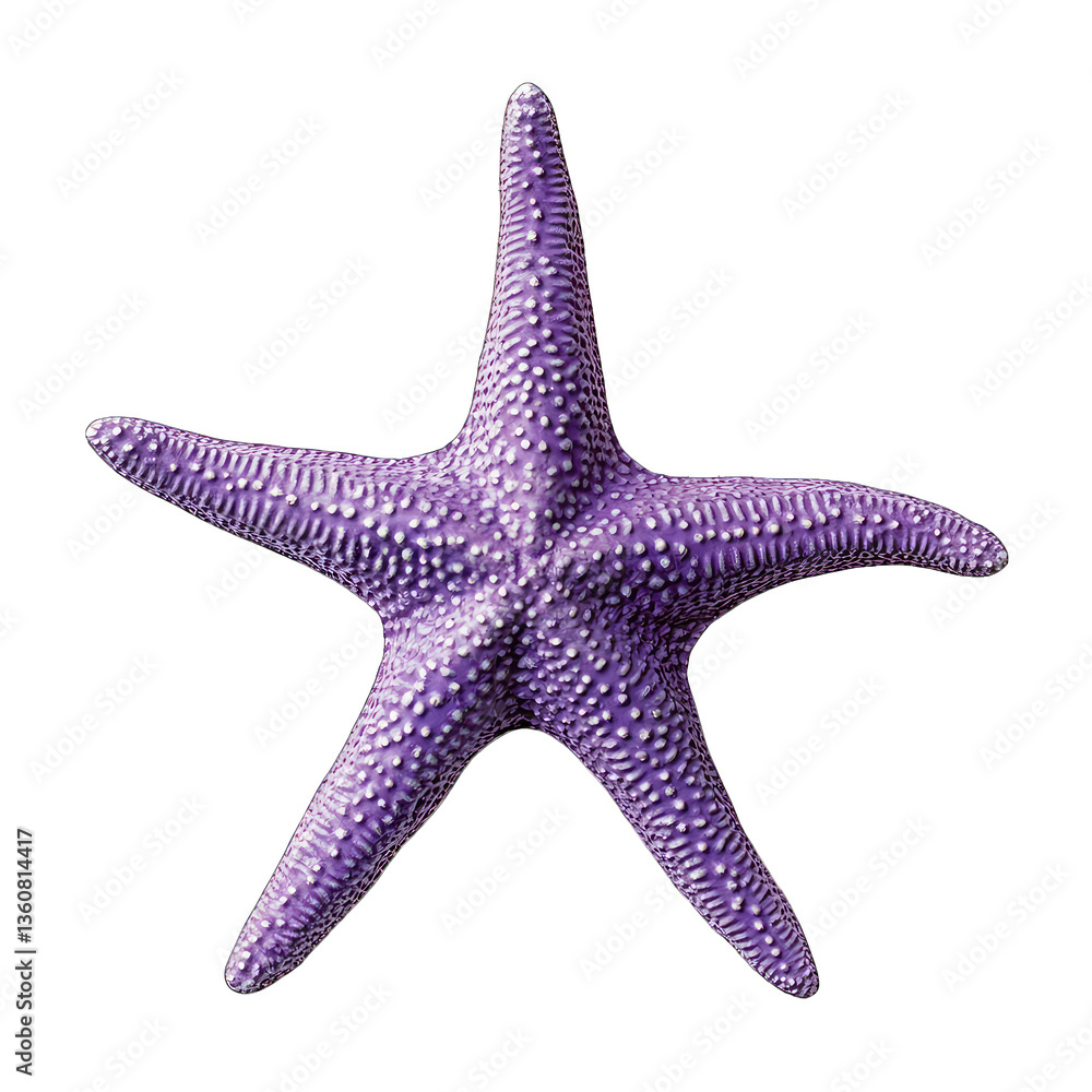 purple starfish showcasing its unique texture and shape against purple starfish showcasing its unique texture and shape against