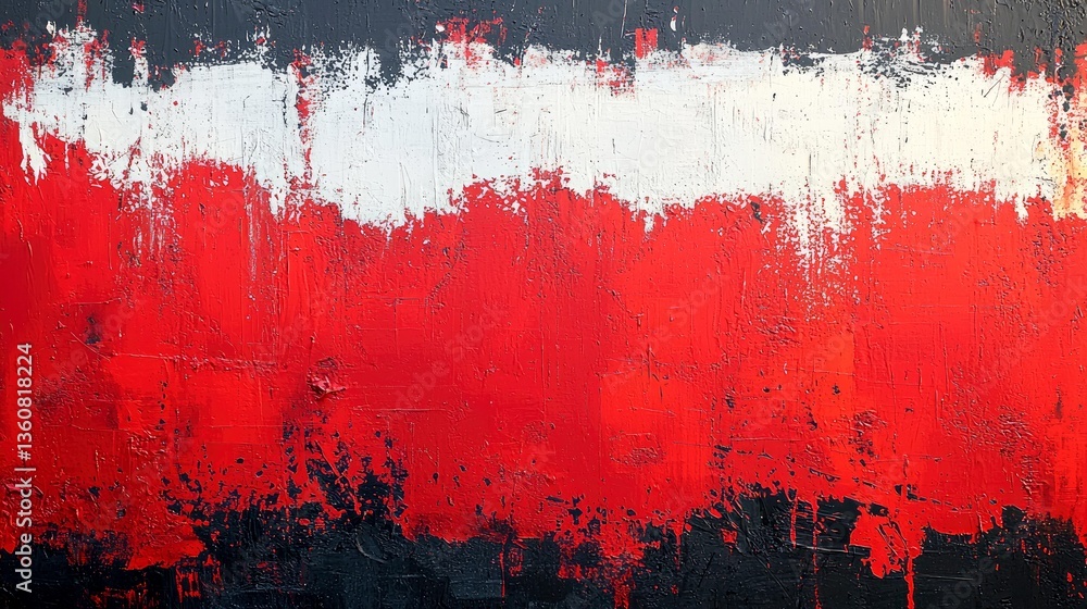 Fototapeta premium Crimson Passion: An Abstract Expression of Bold Colors and Dynamic Textures
