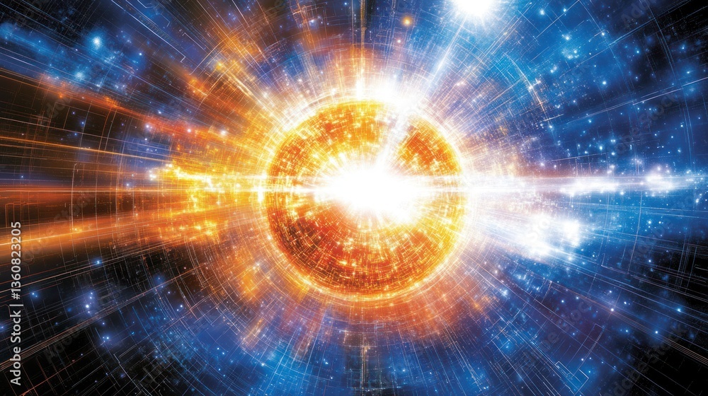 Obraz premium Exploding Star in Space