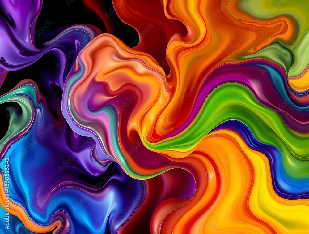 Fototapeta premium Abstract colorful paint splash background in vibrant rainbow colors, paint texture wallpaper