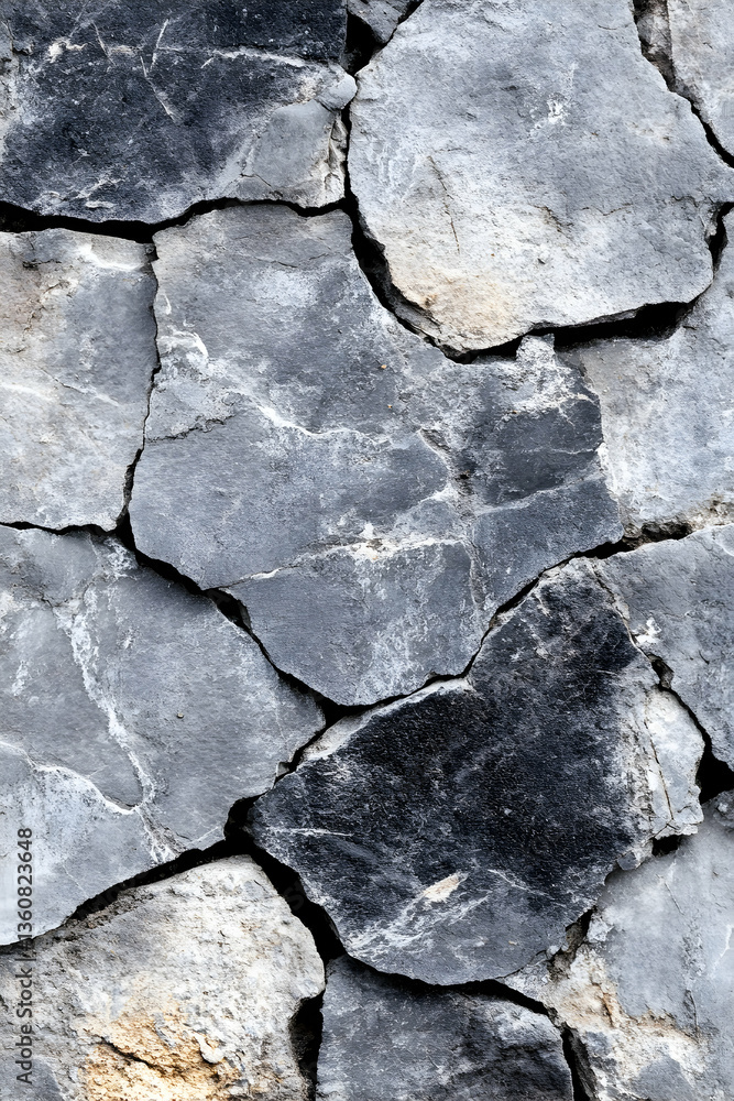 Fototapeta premium Gray Stone Wall Texture Closeup