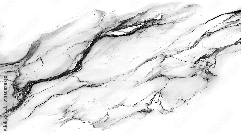 Fototapeta premium Elegant Black and White Marble Texture: Premium Background for Design Projects