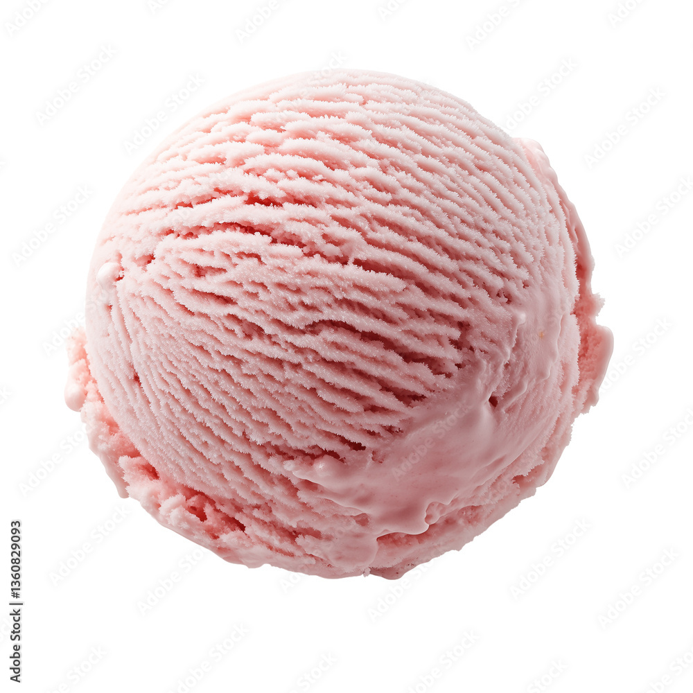 Delightful scoop of strawberry ice cream on a warm summer day bringing joy to dessert lovers Delightful scoop of strawberry ice cream on a warm summer day bringing joy to dessert lovers
