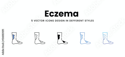 Eczema  vector icons set stock illustration