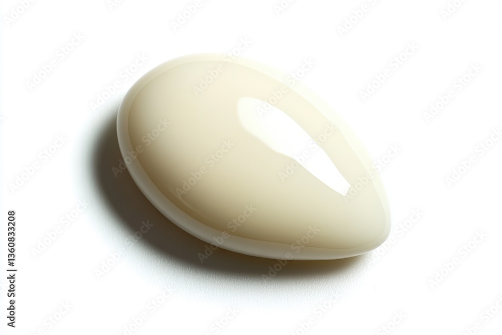 Creamy, off-white liquid, possibly lotion or serum, isolated on white background. Creamy, off-white liquid, possibly lotion or serum, isolated on white background.