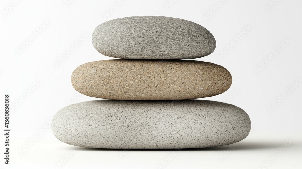 Finding Inner Peace: A Balanced Stone Still Life, Representing Serenity and Mindfulness Finding Inner Peace: A Balanced Stone Still Life, Representing Serenity and Mindfulness