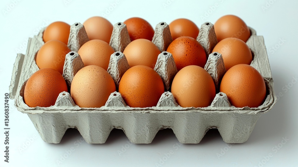Fresh Brown Chicken Eggs in Carton: High-Resolution Food Image Fresh Brown Chicken Eggs in Carton: High-Resolution Food Image