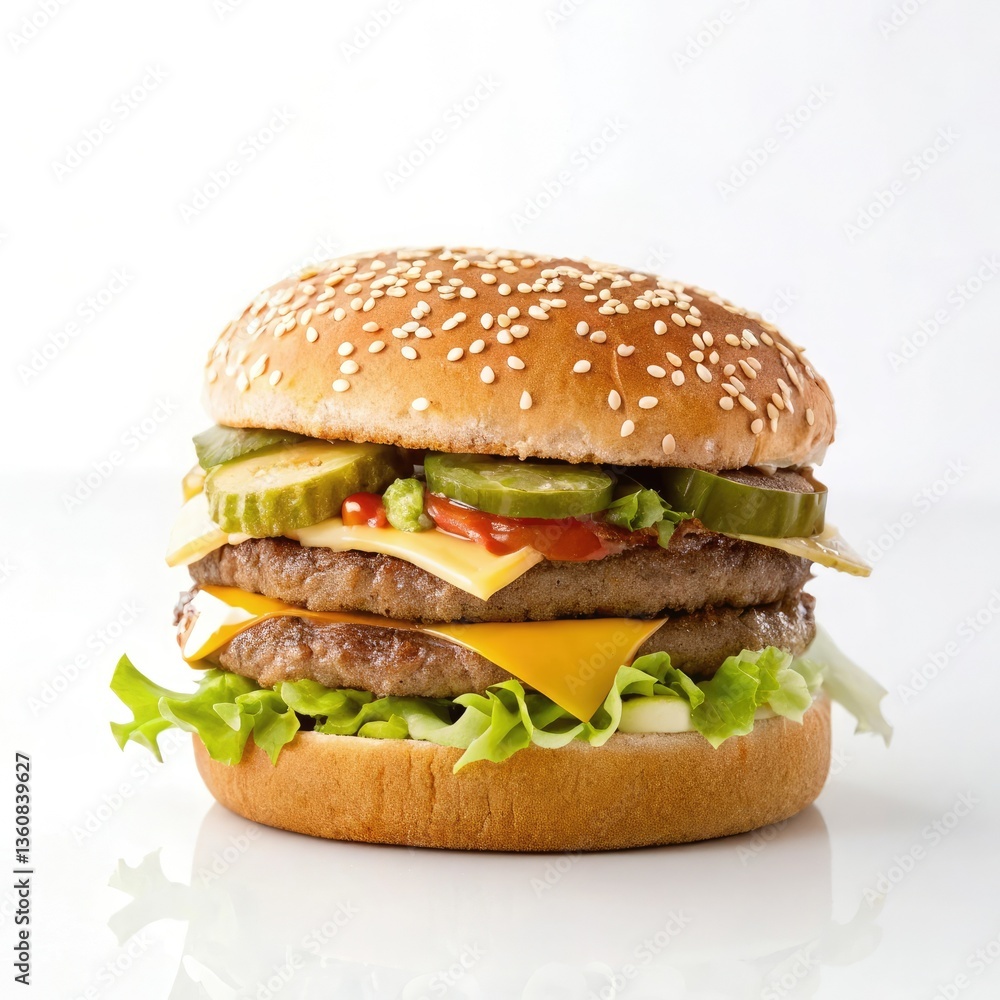 hamburger on a white background hamburger on a white background