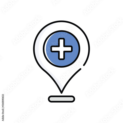 Pharmacy Location Vector icon