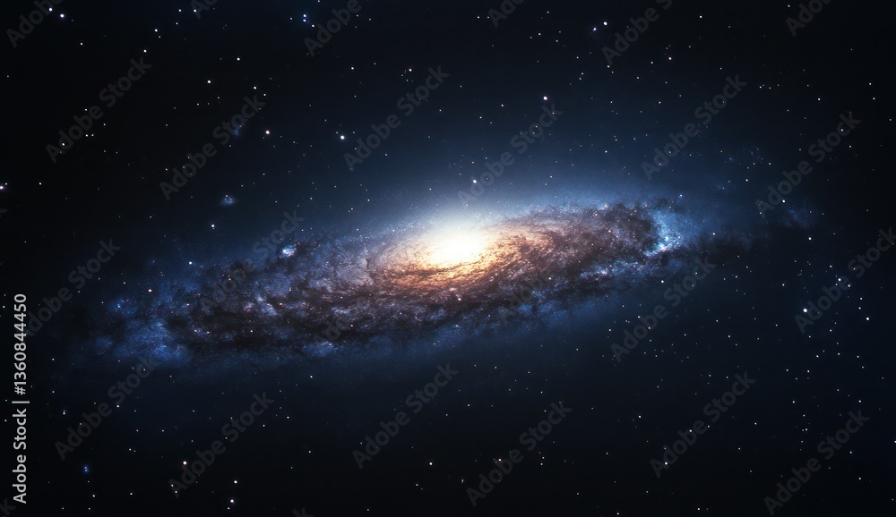 Fototapeta premium Spiral Galaxy with Deep Space, and Cosmos.