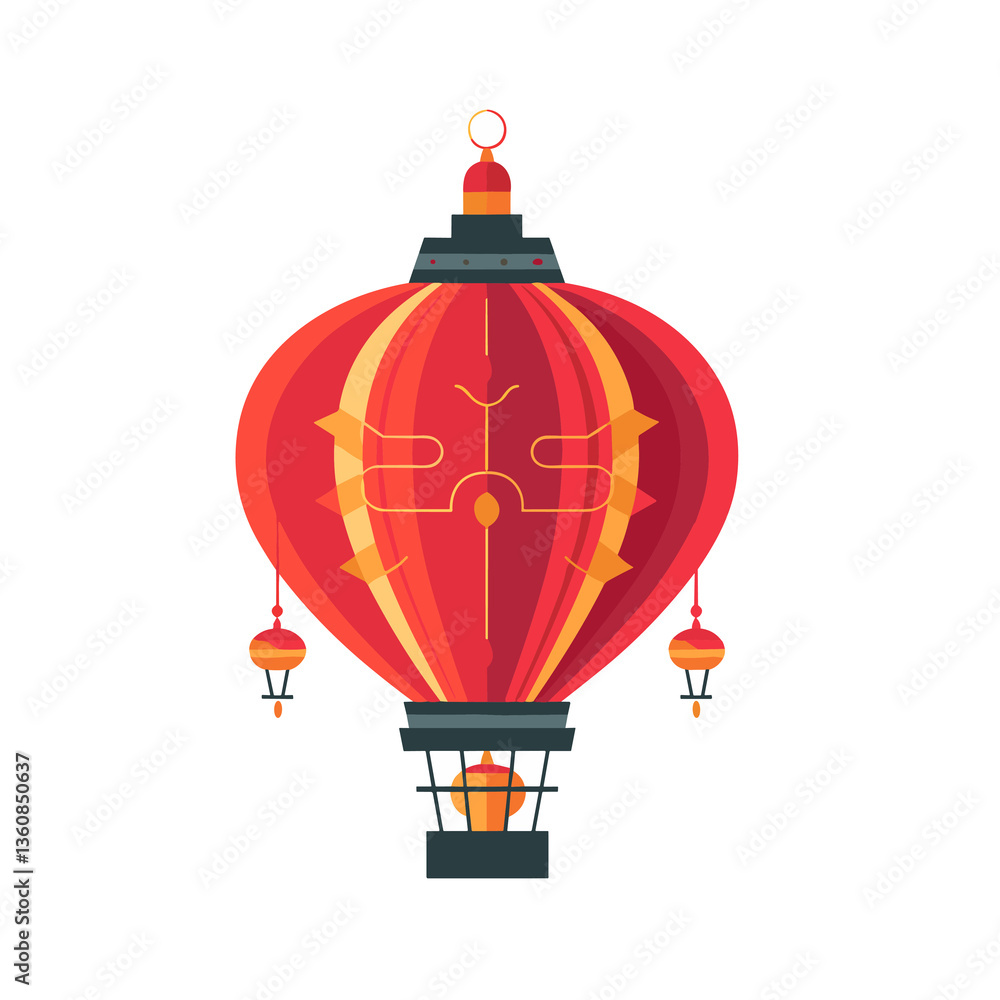 Obraz premium chinese lantern lampion vector element background