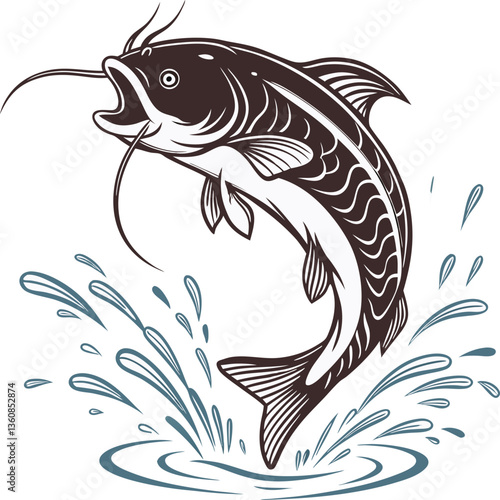 Jumping Catfish Vector