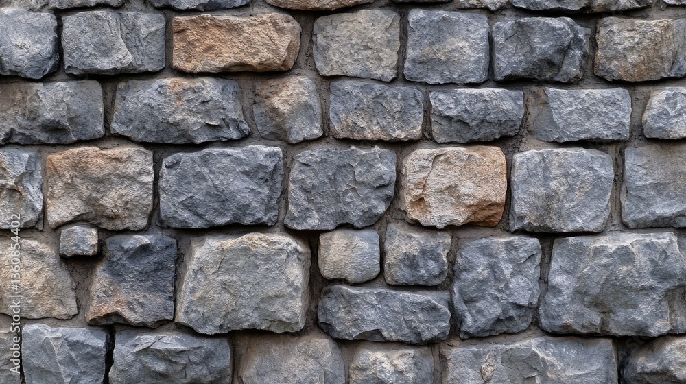Close-up view of a textured stone wall showcasing various sizes and shapes of stones in a natural arrangement Close-up view of a textured stone wall showcasing various sizes and shapes of stones in a natural arrangement
