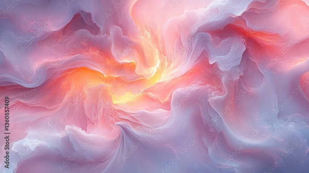 Ethereal Swirls of Colorful Fabric-like Abstract Art Background