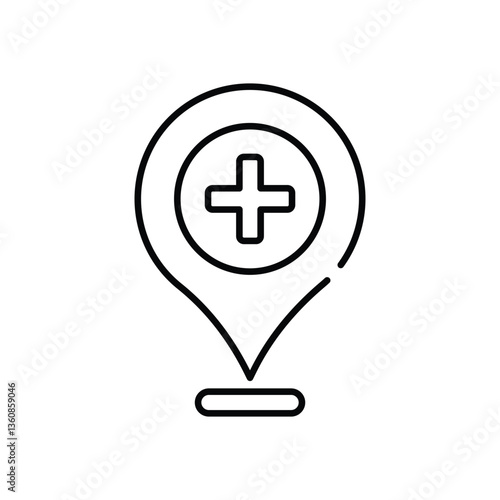 Pharmacy Location Vector icon