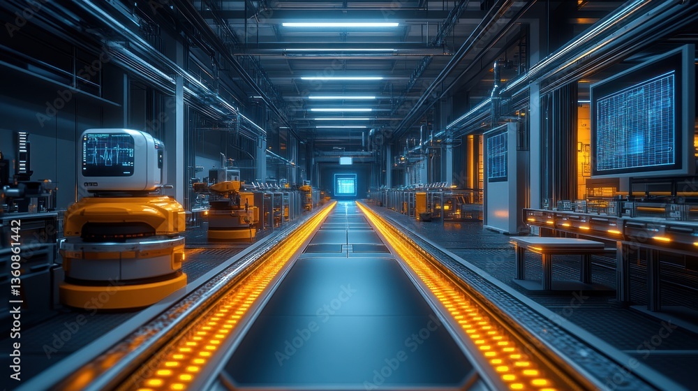 Futuristic Factory: Automated Production Line Futuristic Factory: Automated Production Line