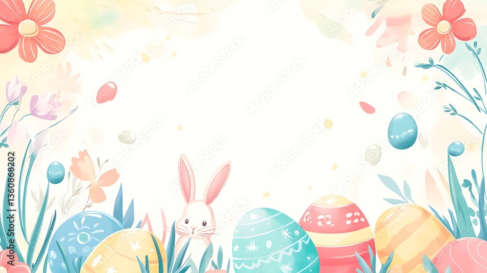 Easter Bunny with Eggs, Flowers, and Spring. (3) Easter Bunny with Eggs, Flowers, and Spring. (3)