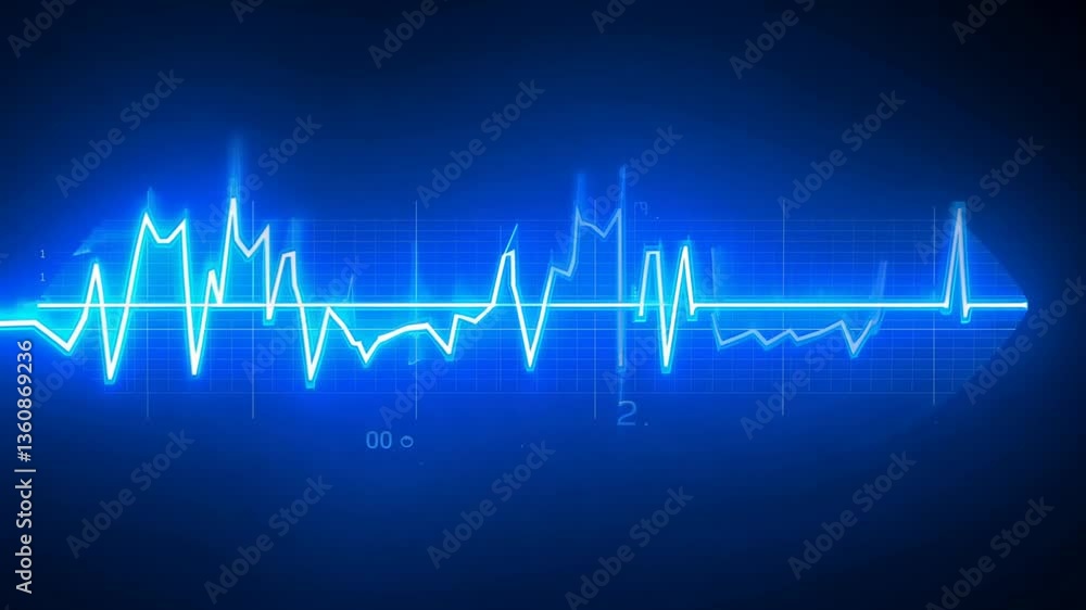 Dynamic Blue Line Graph Showing Volatility and Fluctuating Data Trends Dynamic Blue Line Graph Showing Volatility and Fluctuating Data Trends